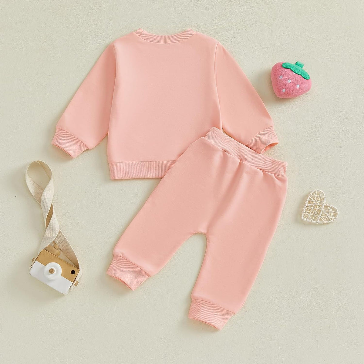 Amnnchya Toddler Clothes For Baby Girls Cute Strawberry Long Sleeve Sweatshirt Pants Girls Warm Fall Winter Outfits Set