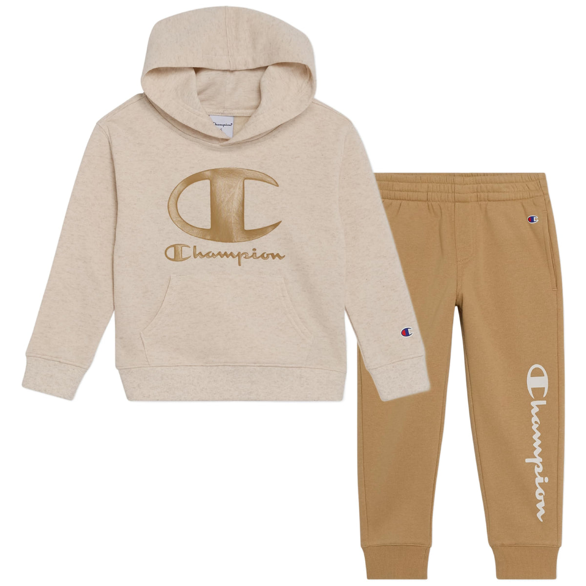 Champion Boys Jogger Set Fleece Hoodie and Sweatpants Tracksuit