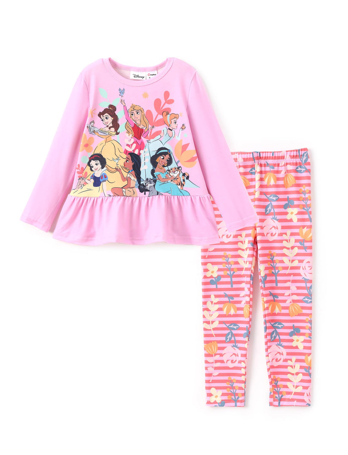 Disney Toddler Girls Clothes Long Sleeve Shirt Leggings 2pcs Outfits Set
