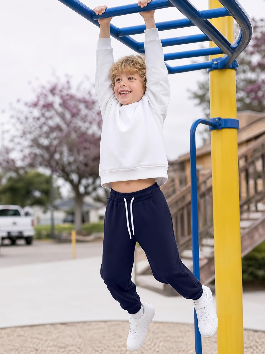 4 Pack Toddler and Boys Sweatpants Athletic Cotton Jogger Pants for Sports