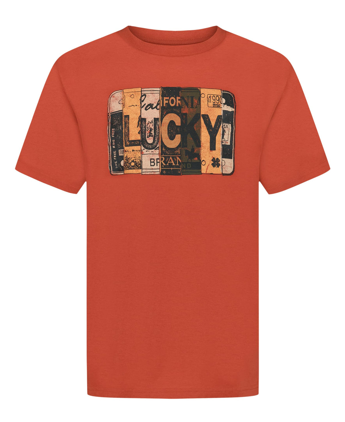 Lucky Brand Boys' Short Sleeve Graphic Crew Neck T-Shirt, Soft, Comfortable, Relaxed Fit