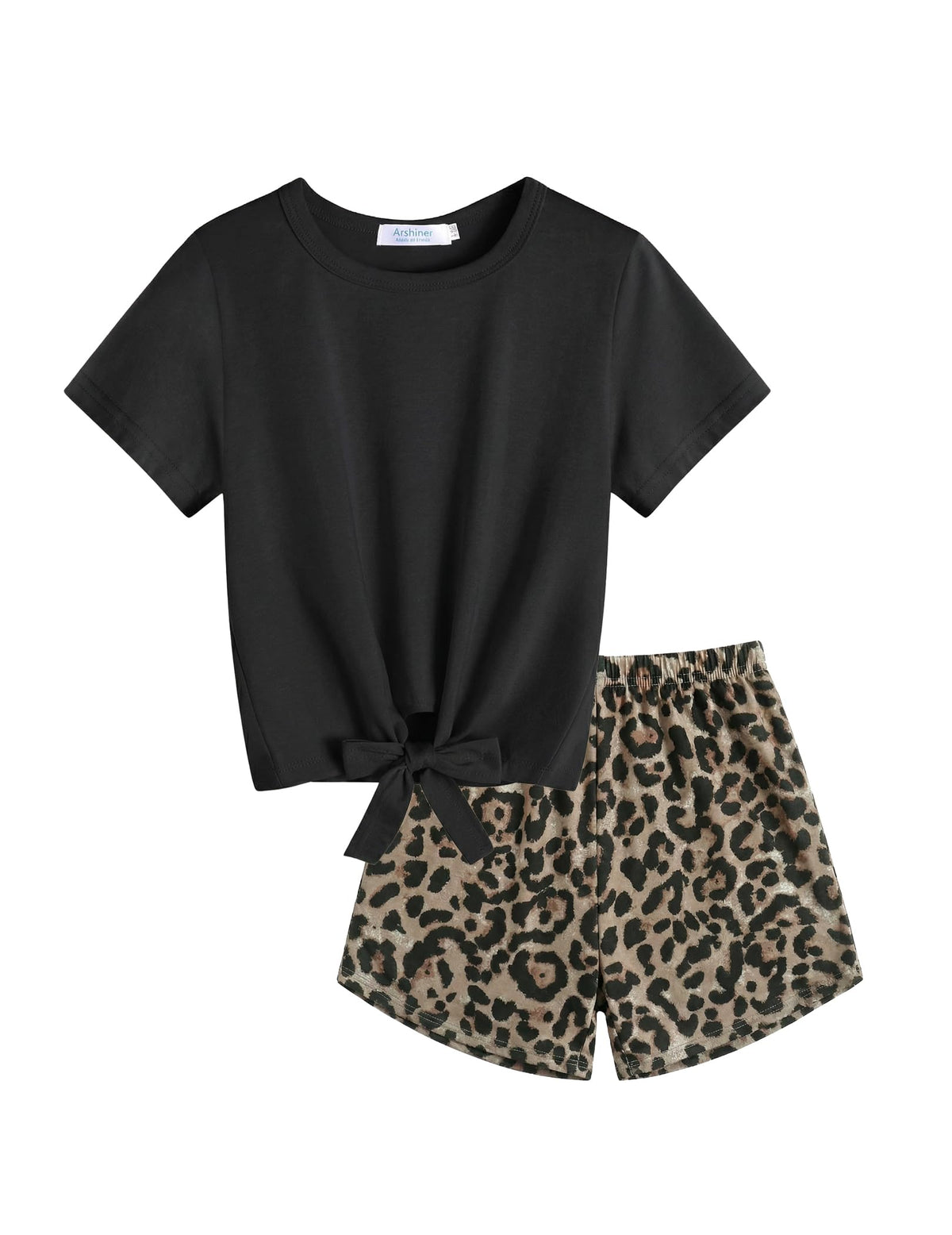Arshiner Girls 2 Piece Outfits Summer Short Sets Short Sleeve Top and Short