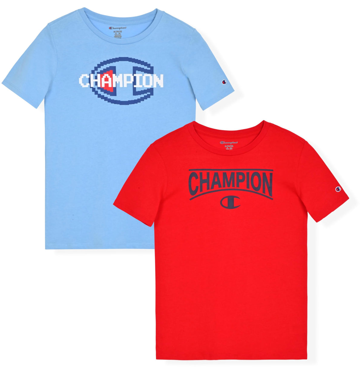 Champion Boys 2 Pack Short Sleeve Tee Shirt for Kids