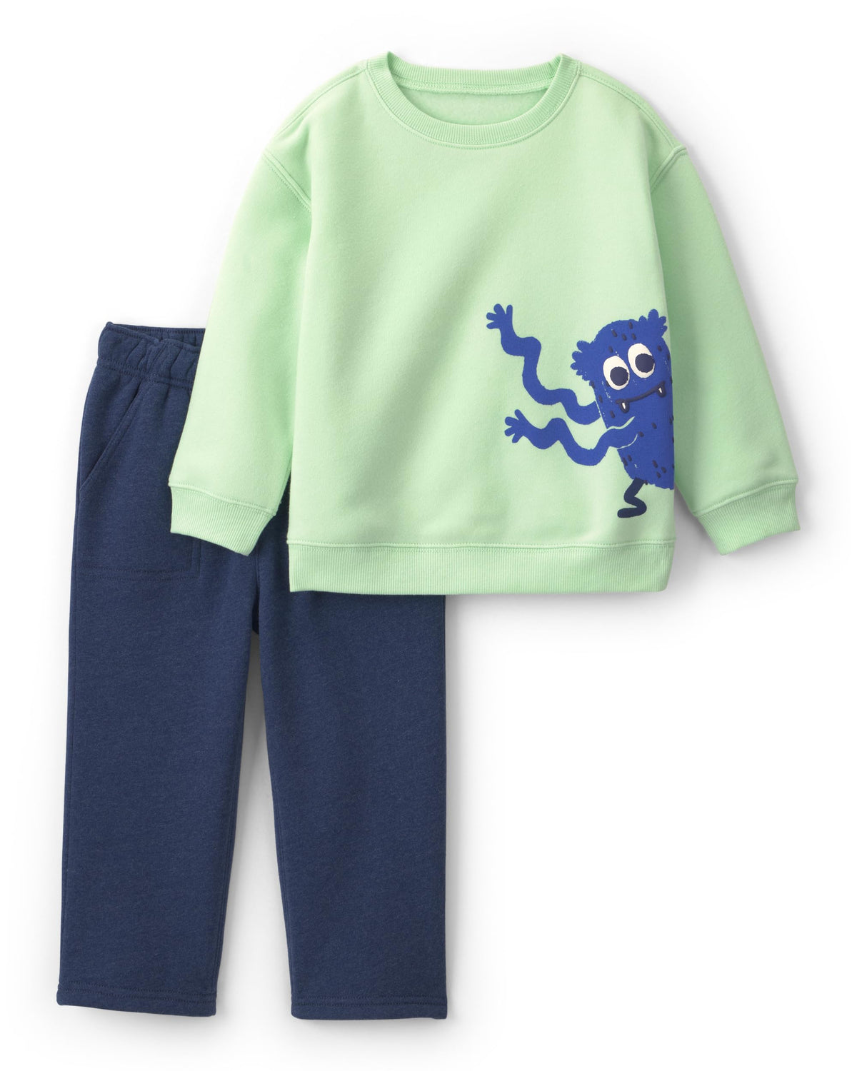 Carter's Baby Boys' 2-piece Pant Set Navy Blue Grey Little Champ Print