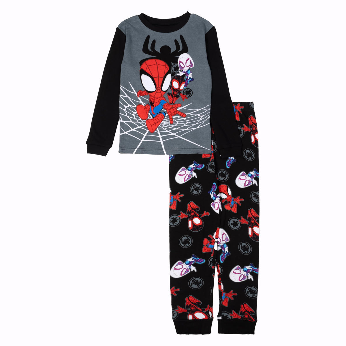 Marvel Boys' 2-piece Snug-fit Cotton Matching Holiday Pajama Set, Soft & Cute for Kids