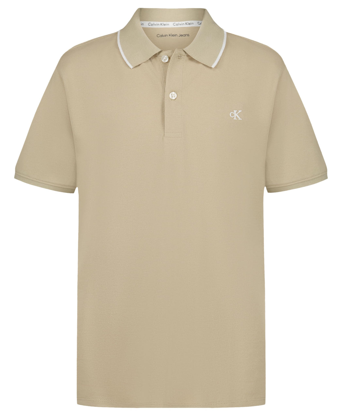 Calvin Klein Boys Short Sleeve Micro Pique Solid Polo, Button Closure, Soft & Comfortable
