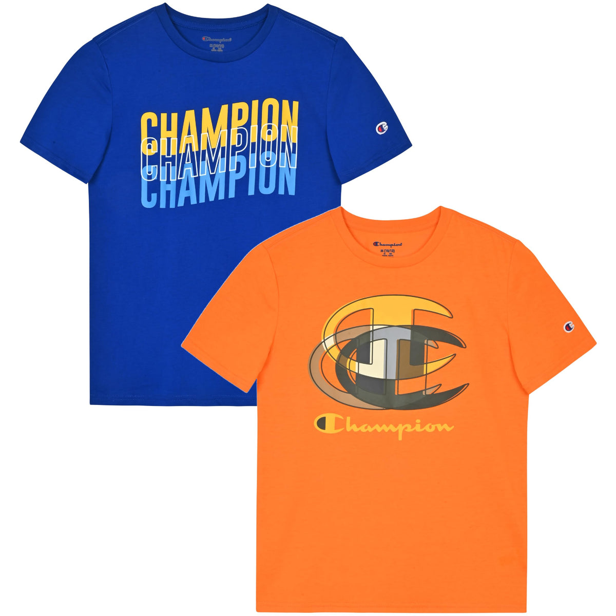Champion Boys 2 Pack Short Sleeve Tee Shirt for Kids