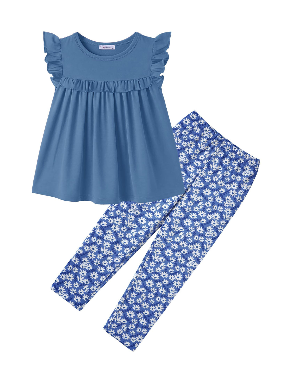 Arshiner Toddler Girls 2 Piece Outfits Peplum Top and Elastic Waist Pants