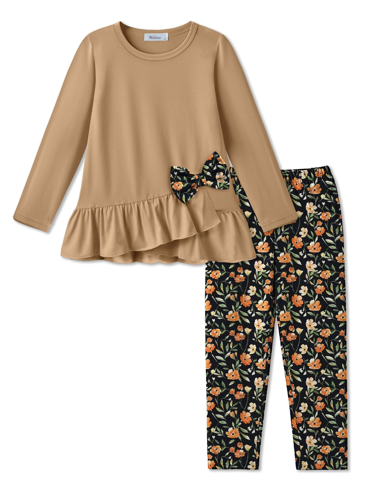 Arshiner Toddler Girl Clothes Fall Outfit Long Sleeve Tops Leggings Set