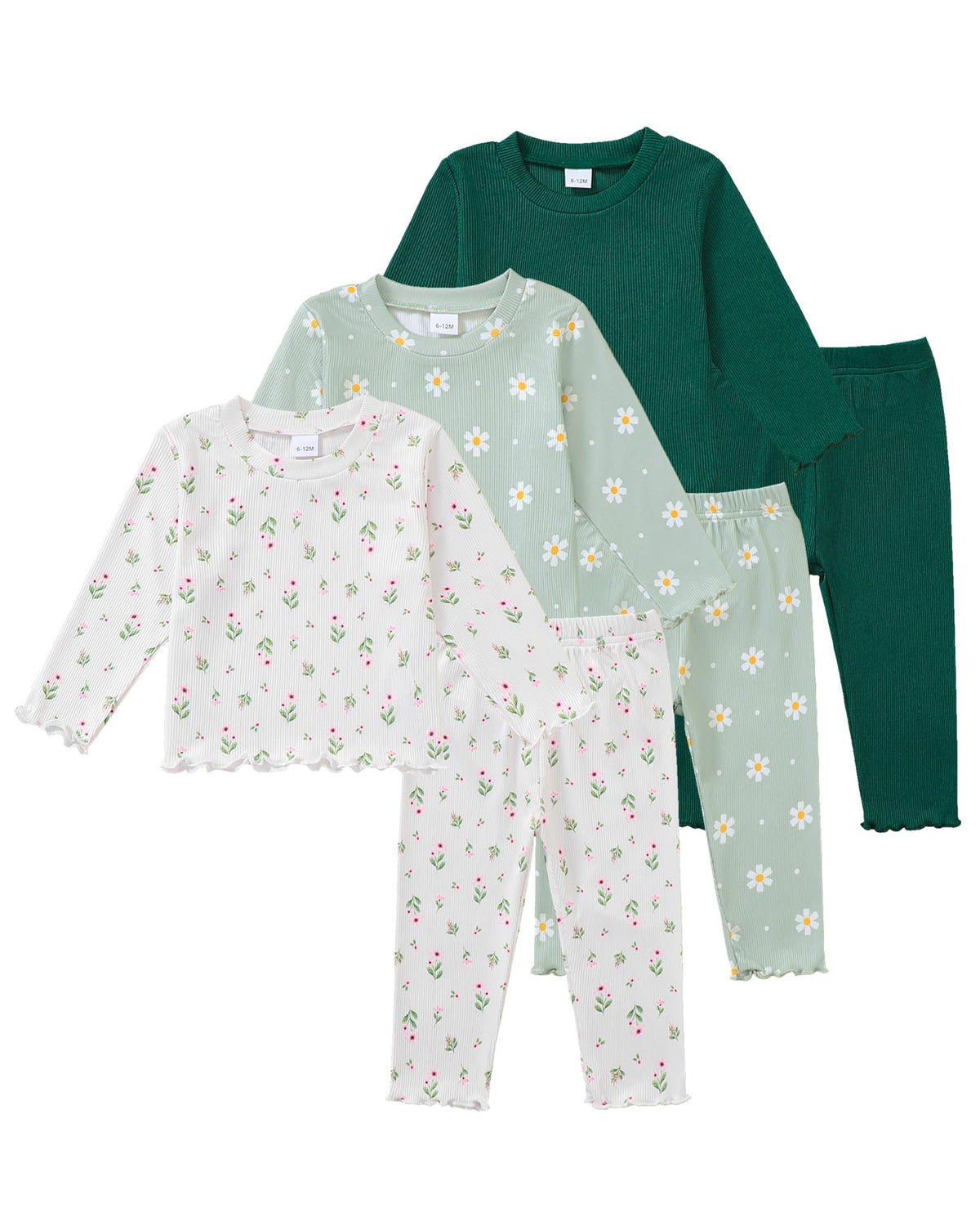 Toddler Baby Girl Clothes Outfits 6-Piece Fall Winter Clothing Set