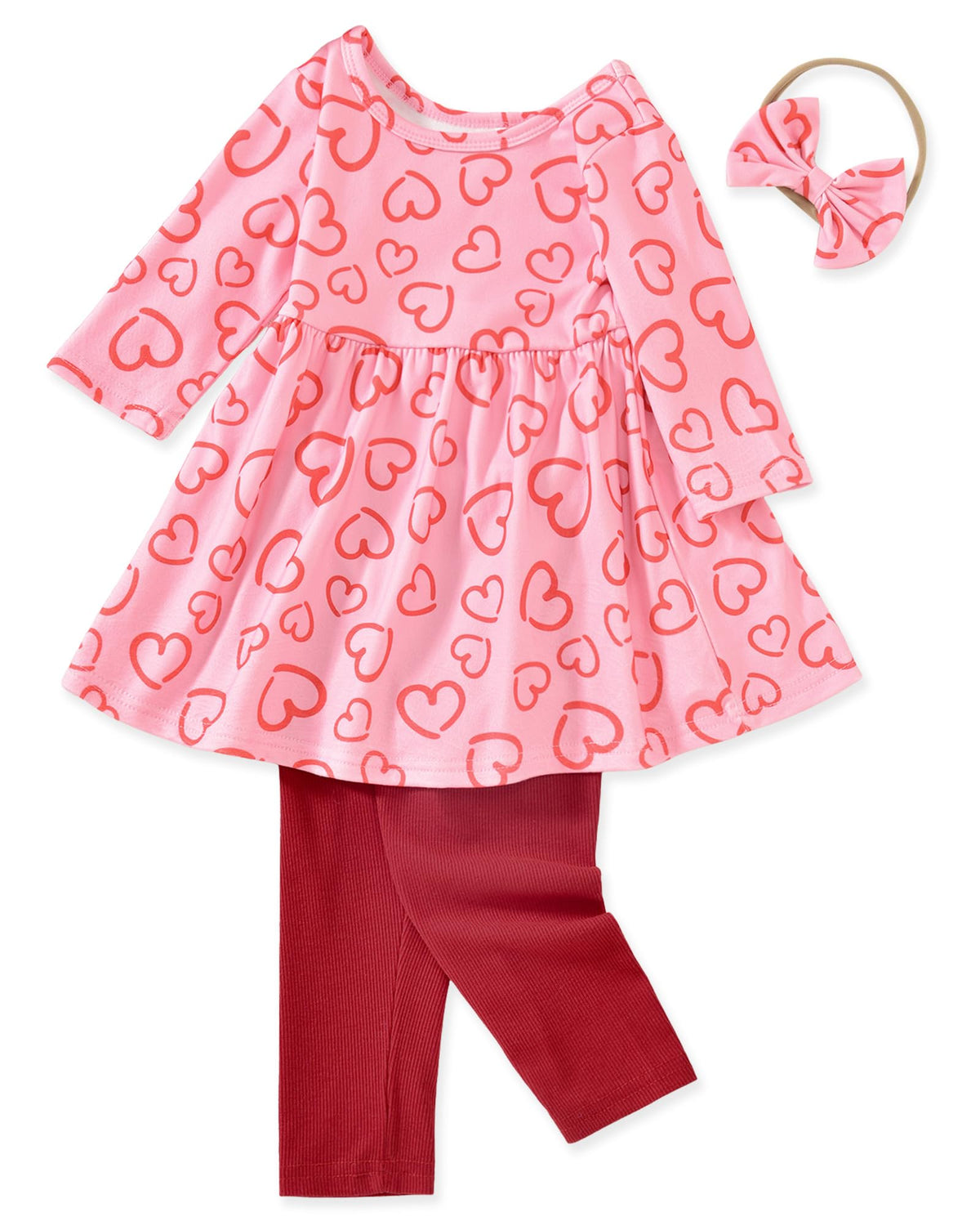 Aalizzwell Toddler Girls Floral Tunic Outfit for Fall Winter