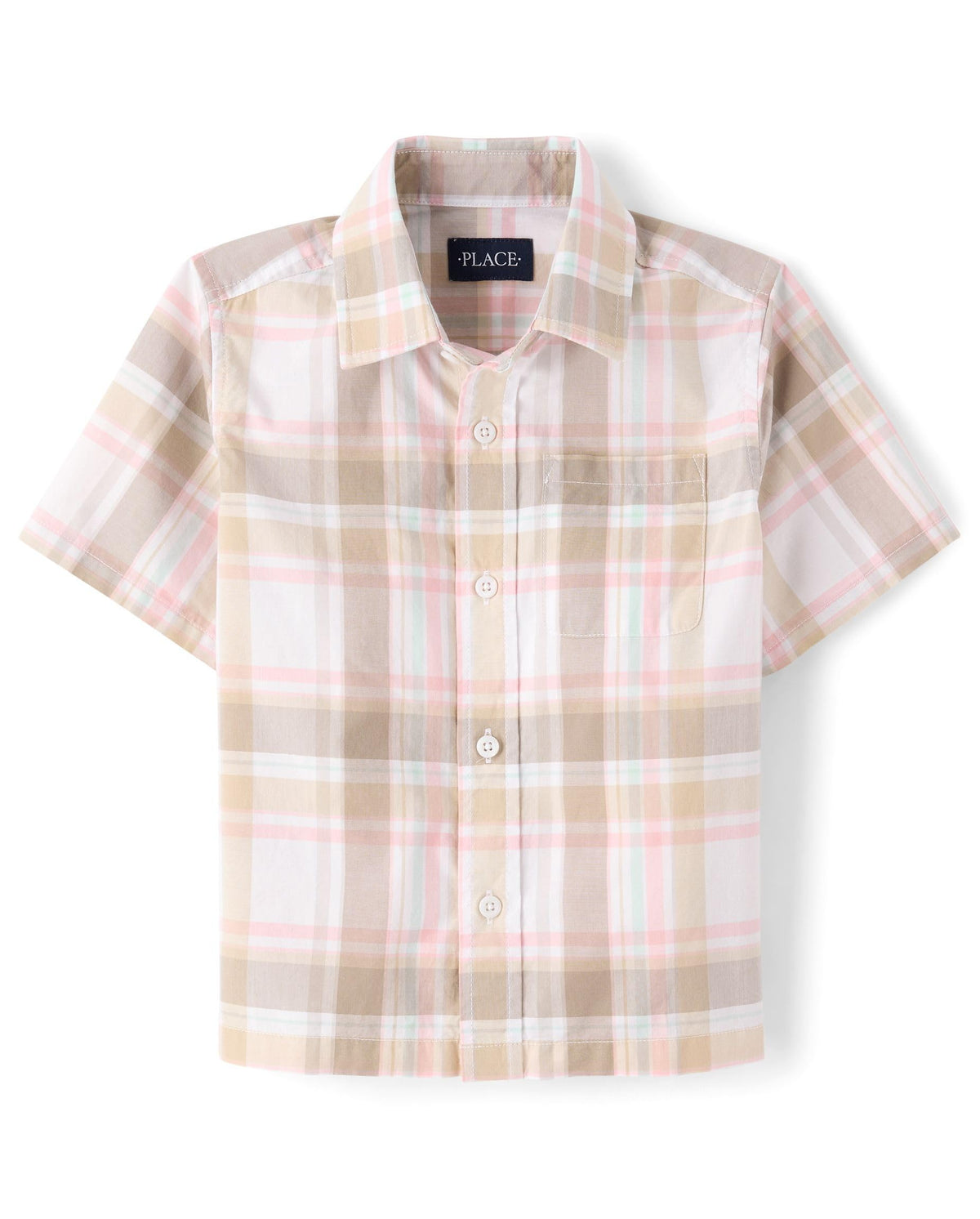 The Children's Place boys Short Sleeve Button Up Shirt