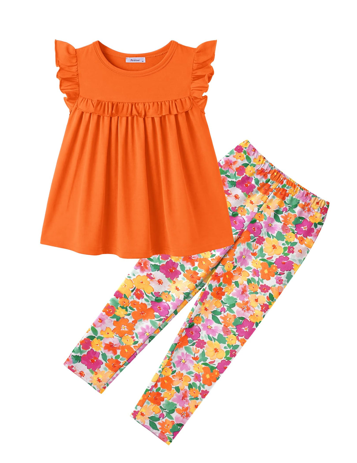 Arshiner Toddler Girls 2 Piece Outfits Peplum Top and Elastic Waist Pants