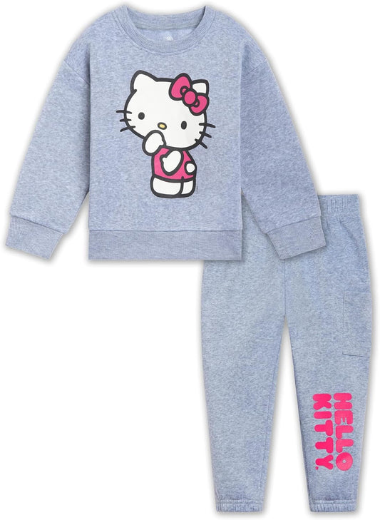 Hello Kitty Girls' 2-Piece Sweatshirt and Joggers Set Toddler to Big Kid