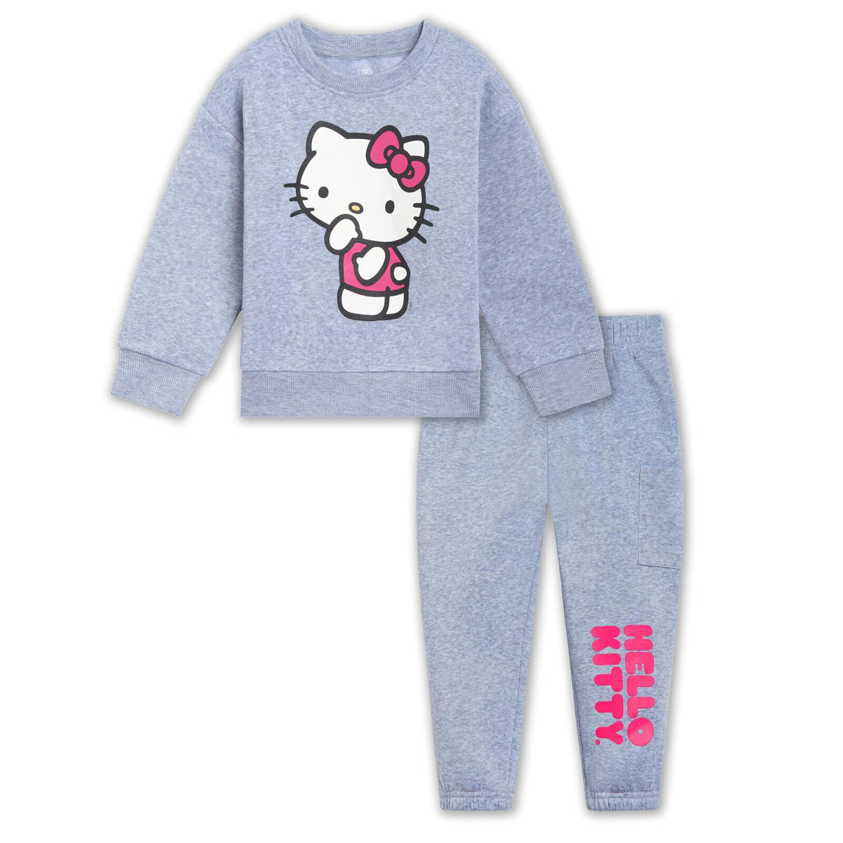 Hello Kitty Girls' 2-Piece Sweatshirt and Joggers Set Toddler to Big Kid