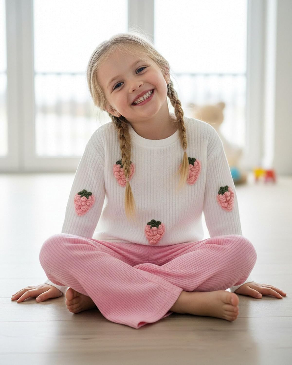 SODLON Girls Clothes Kids Winter Outfits Little Girl Clothing Sets 3-8Y