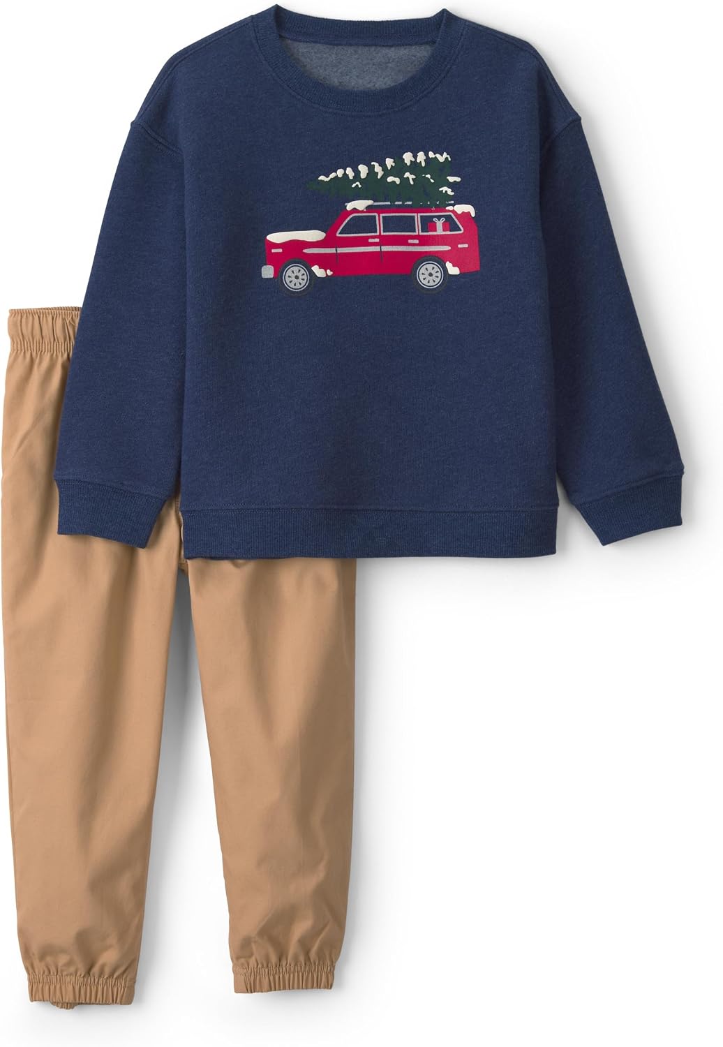 Carter's Baby Boys' 2-piece Pant Set Navy Blue Grey Little Champ Print