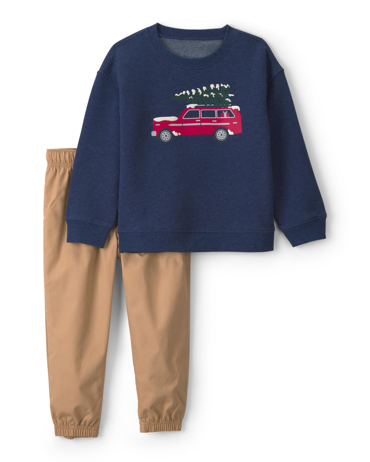 Carter's Baby Boys' 2-piece Pant Set Navy Blue Grey Little Champ Print