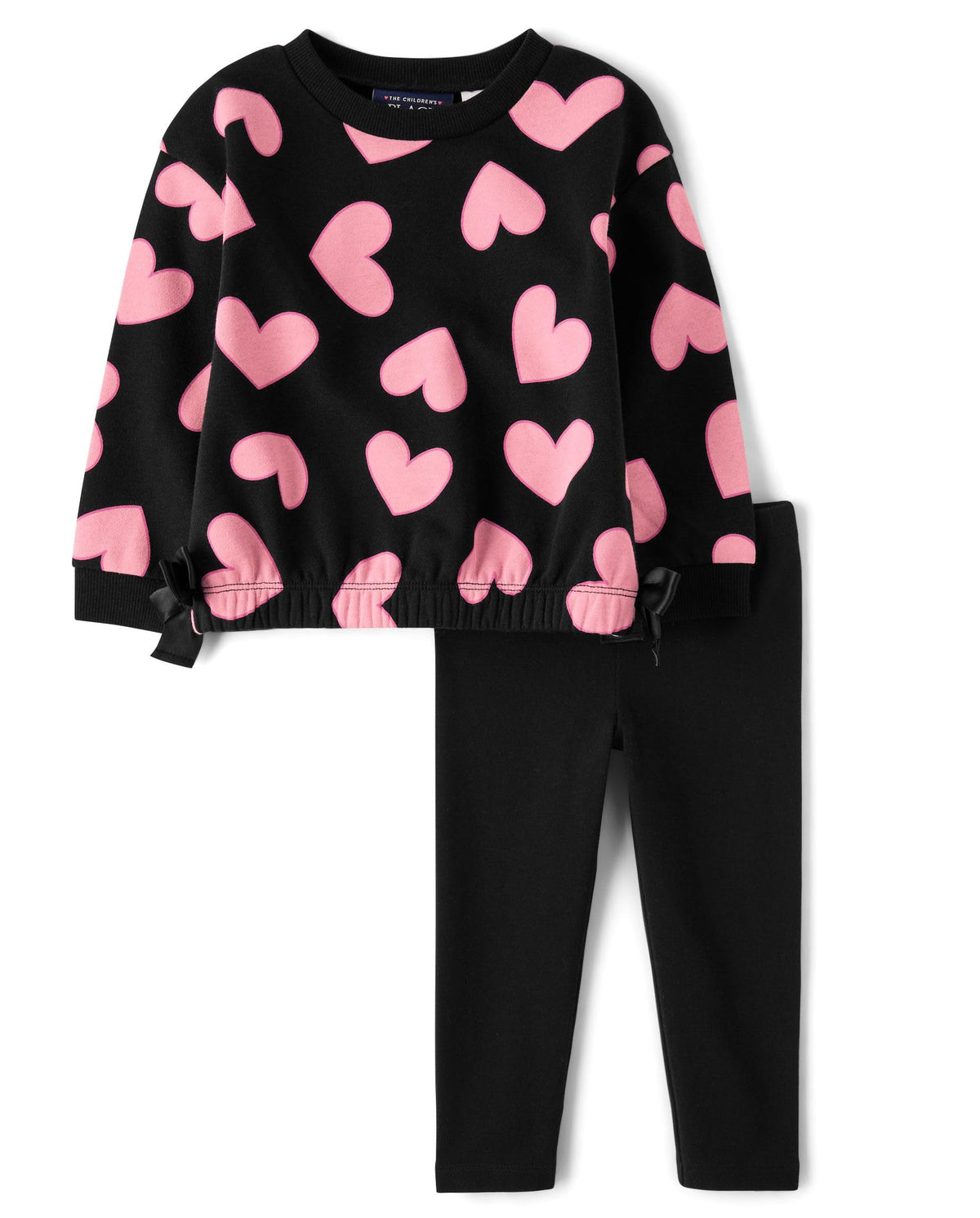 The Children's Place Baby Girls' And Toddler Long Sleeve Active Shirt and Pant, 2 Piece Outfit
