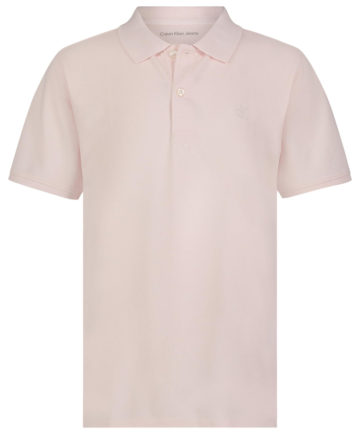 Calvin Klein Boys Short Sleeve Micro Pique Solid Polo, Button Closure, Soft & Comfortable