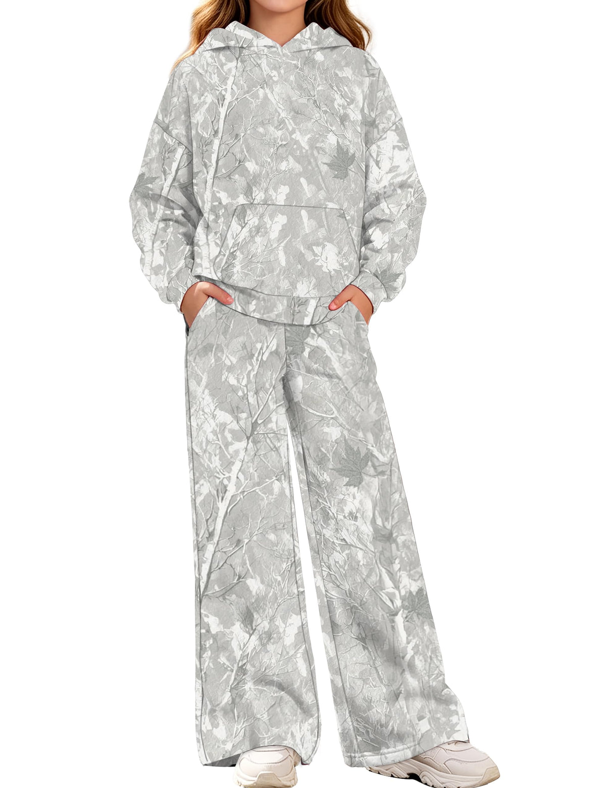 MIGU Girls Clothes 2-Piece Fall Winter Hoodie and Sweatpants Set 6-12 Years