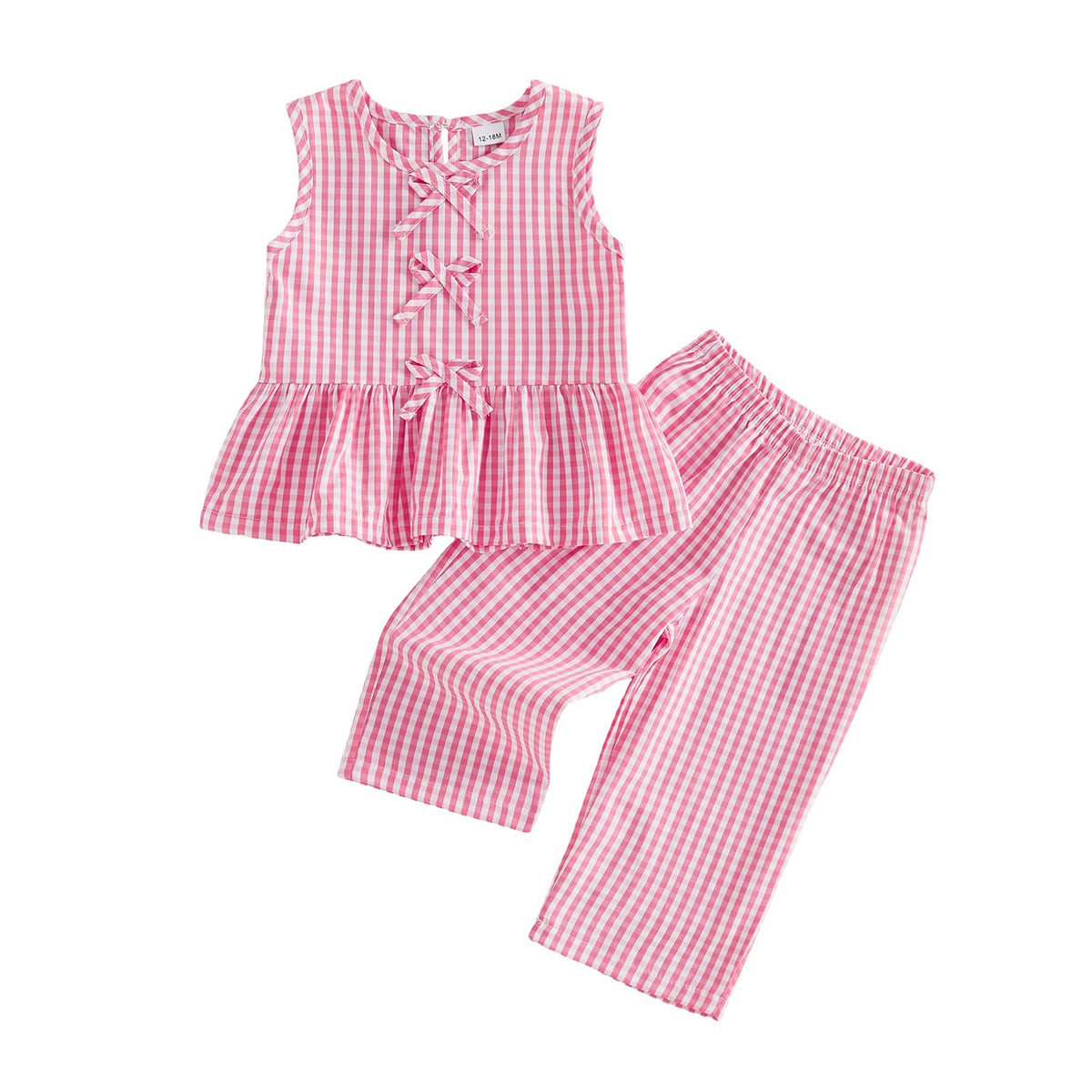 Kupretty Toddler Girl Clothes Ruffle Sleeveless Shirt Pants Set