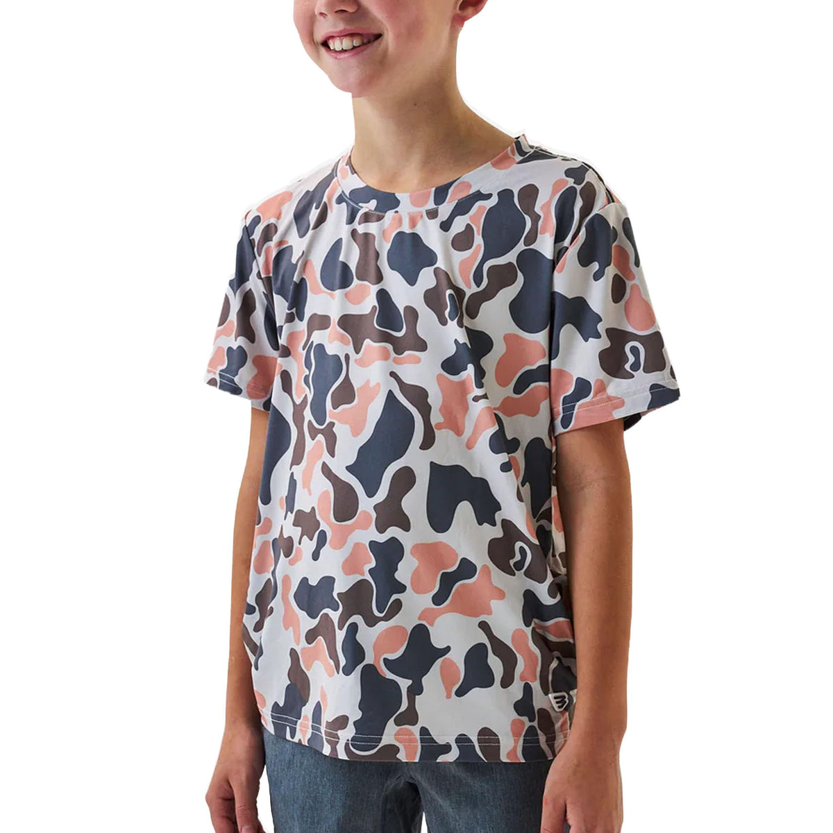 Burlebo Youth Go to Tee Lightweight Performance T Shirt for Kids, Breathable Athletic Short Sleeve Shirt