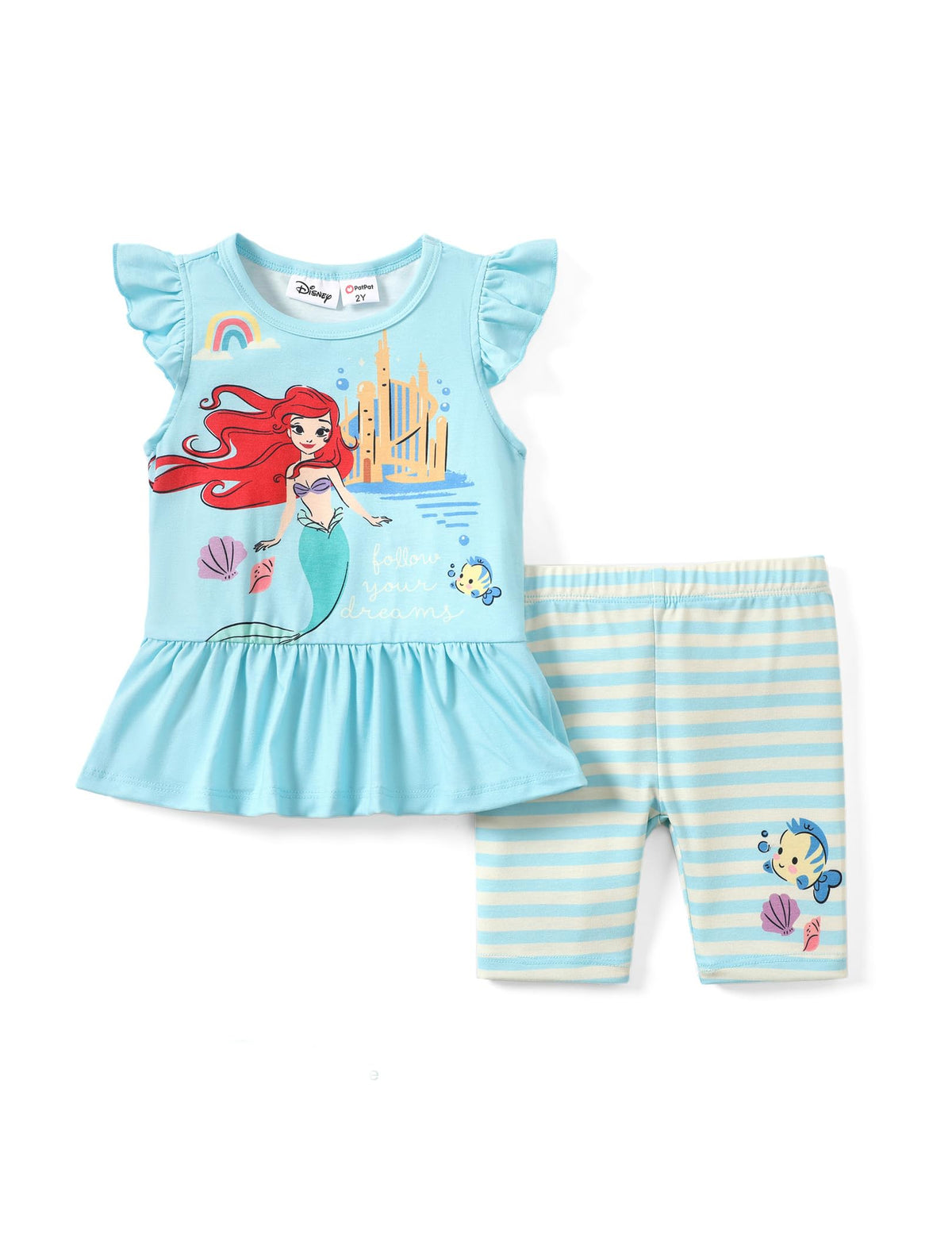 Disney Toddler Girls Clothes Long Sleeve Shirt Leggings 2pcs Outfits Set