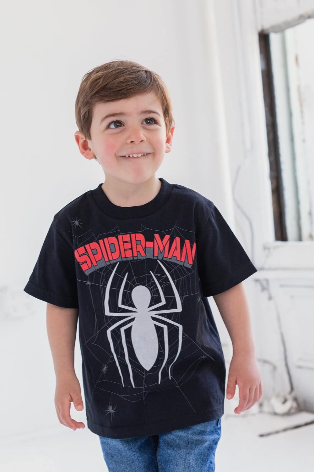 Marvel Spider-Man Boys' 4-Pack Short Sleeve Tees Toddler to Big Kid