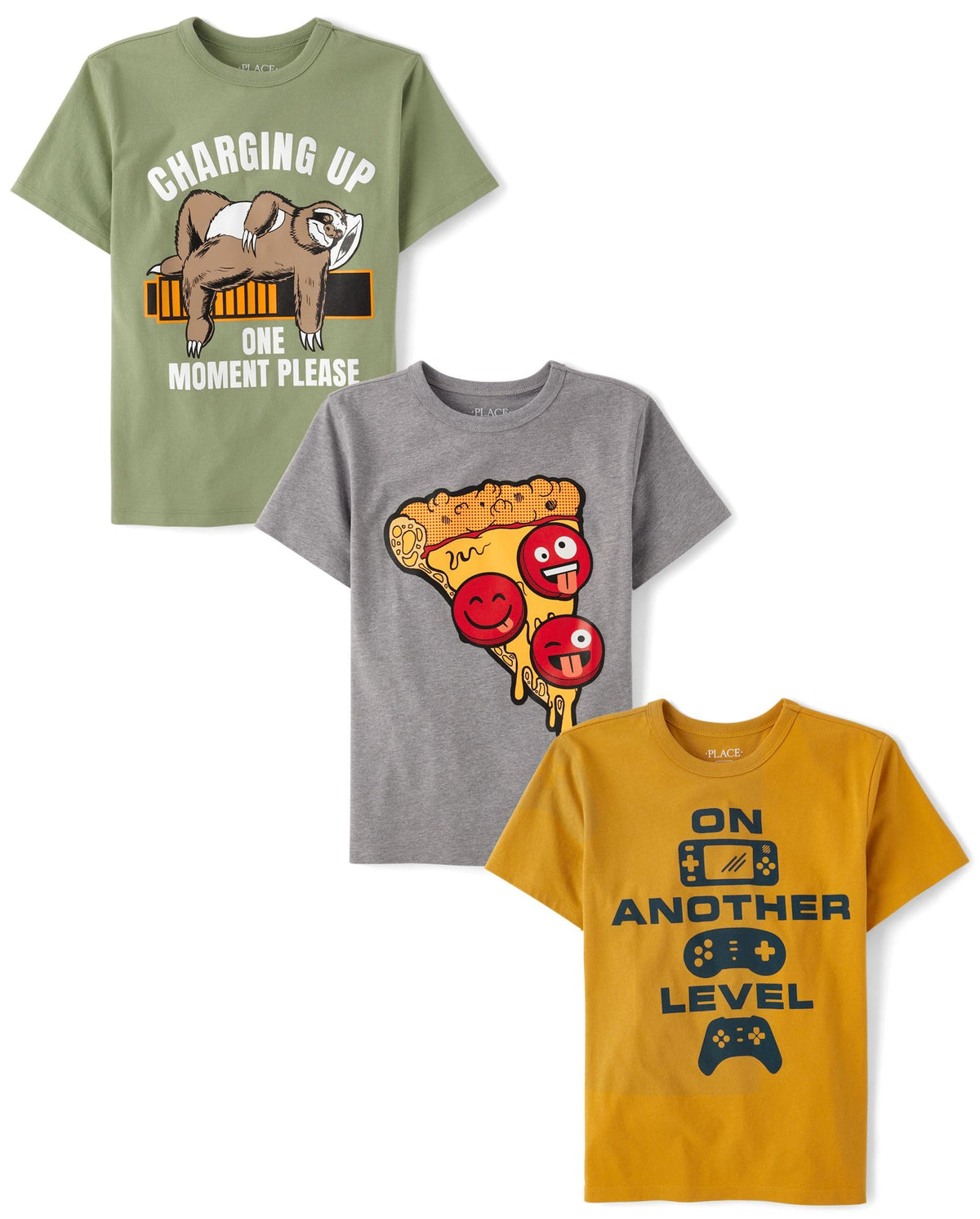 The Children's Place Boys The Children's Place Boys Short Sleeve Graphic T- Shirt 3-Pack