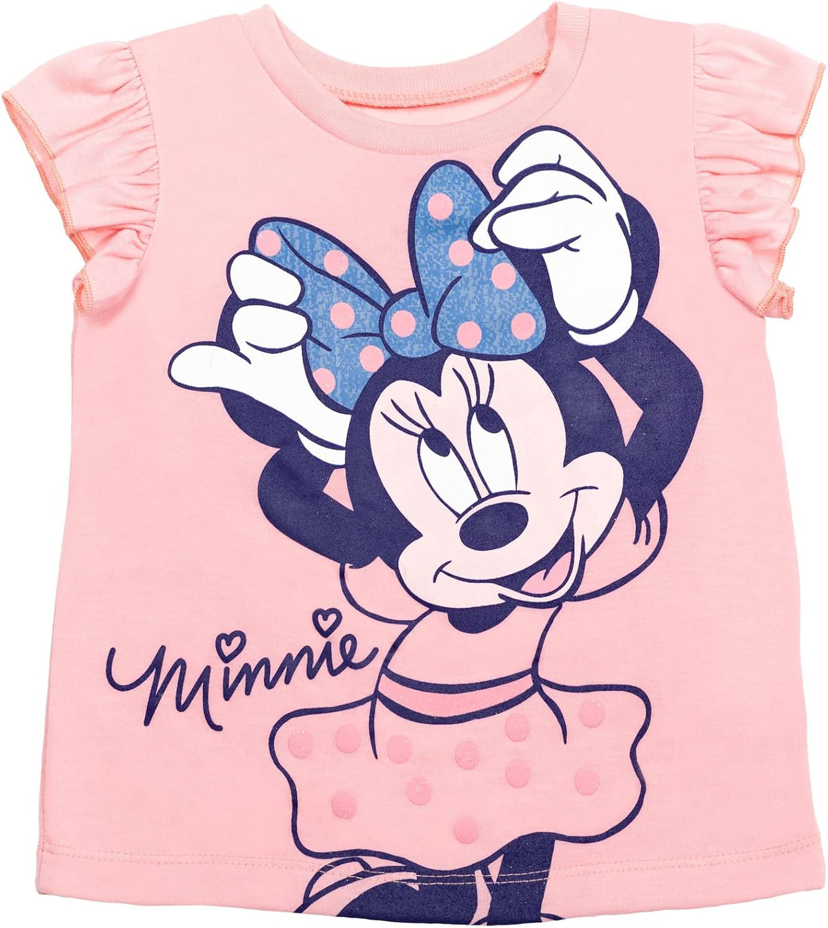 Disney Minnie Mouse Girls' 2-Piece Graphic T-Shirt and Shorts Set