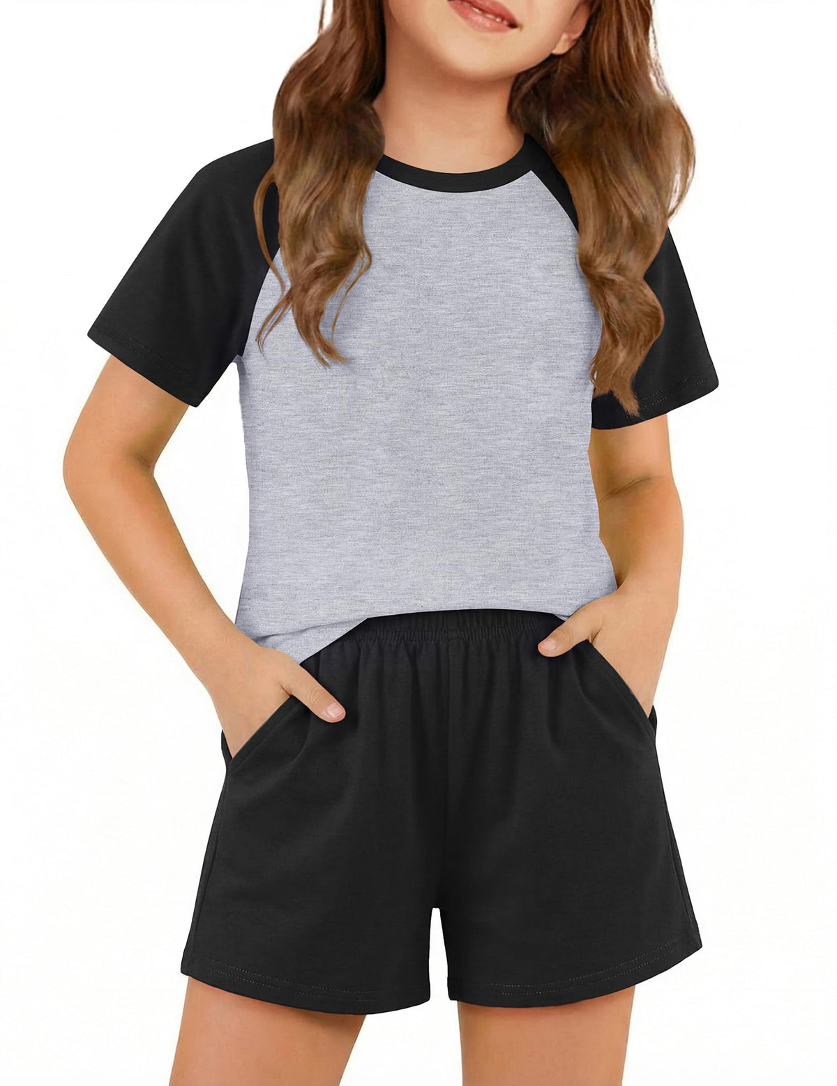 Arshiner Girls 2 Piece Outfits Summer Clothes Fashion Tops and Shorts Set
