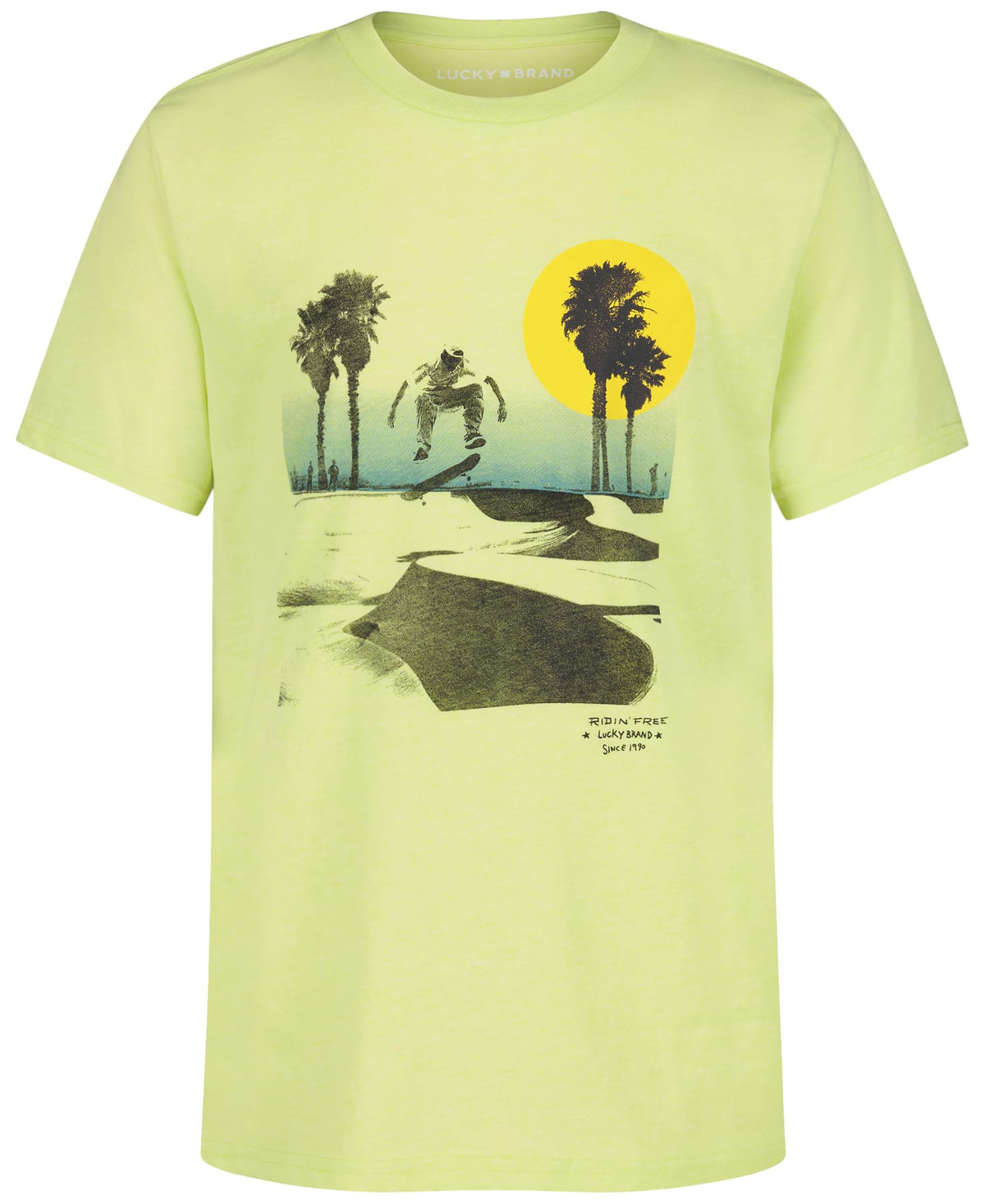 Lucky Brand Boys' Short Sleeve Graphic Crew Neck T-Shirt, Soft, Comfortable, Relaxed Fit