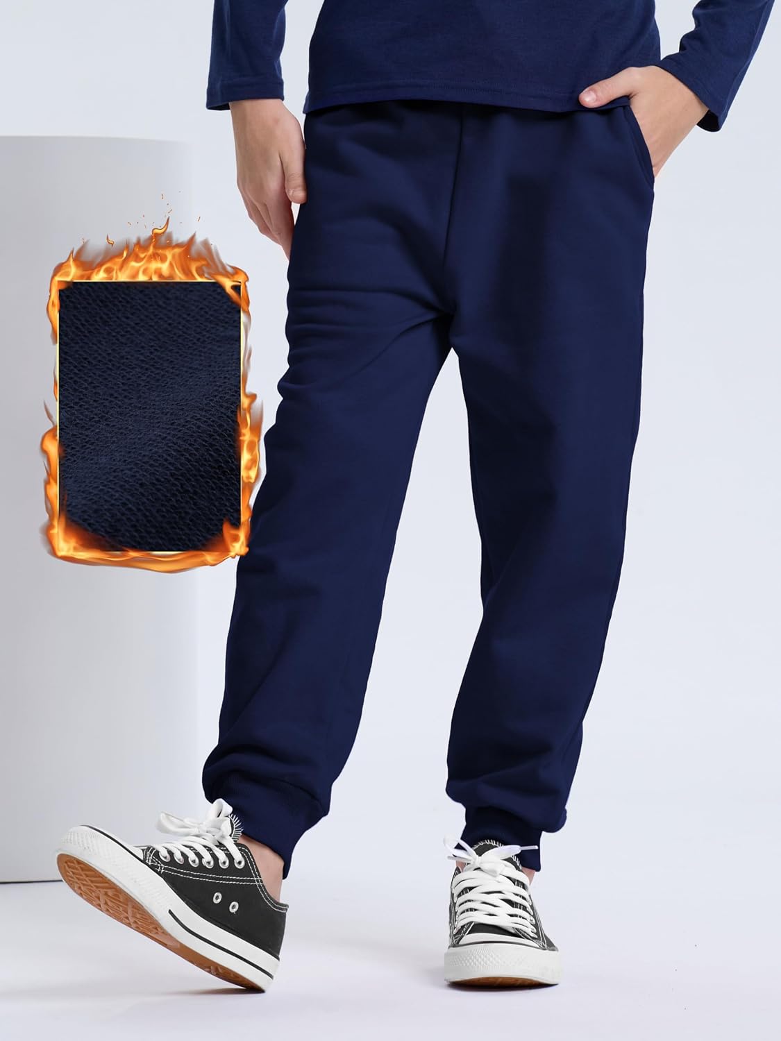 4 Pack Boys Sweatpants Boys Joggers Cotton Kids Youth Athletic Pants Pocket