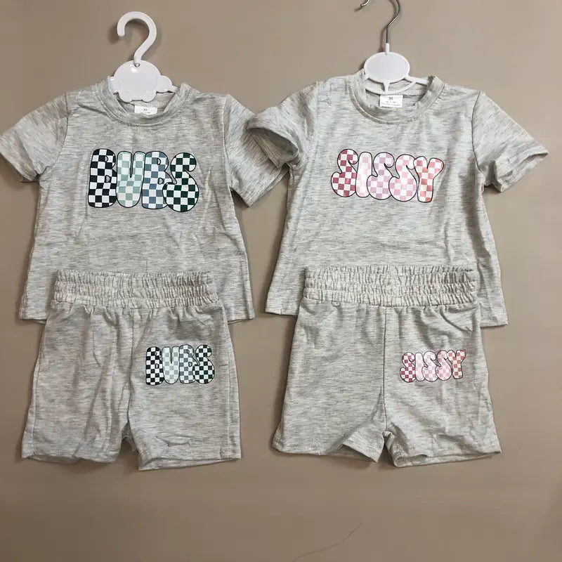 Girls' Easter-Ready Cotton-Rich Top & Shorts Set, 5% Spandex Blend Bends Easily, Cotton-Rich Fabric Feels Natural, Top and Shorts Simplify Outfit Days, Kids' Summer Clothing, Bow Detail, Slight Stretch, Ruffle Skirt Shorts
