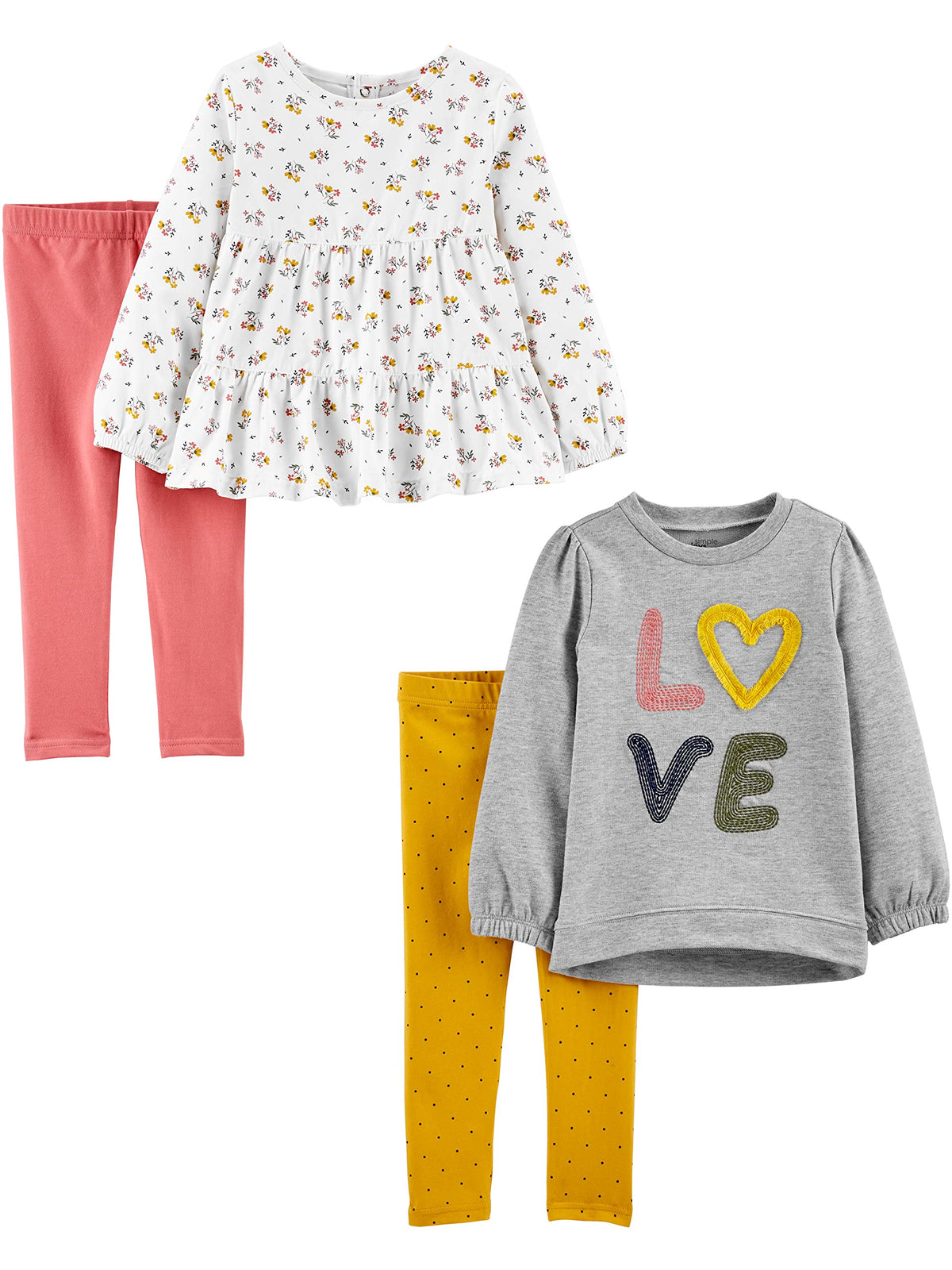 Simple Joys by Carter's Girls 4 piece Playwear Set