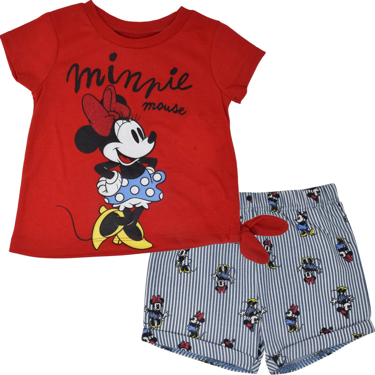 Disney Minnie Mouse Girls' 2-Piece Graphic T-Shirt and Shorts Set