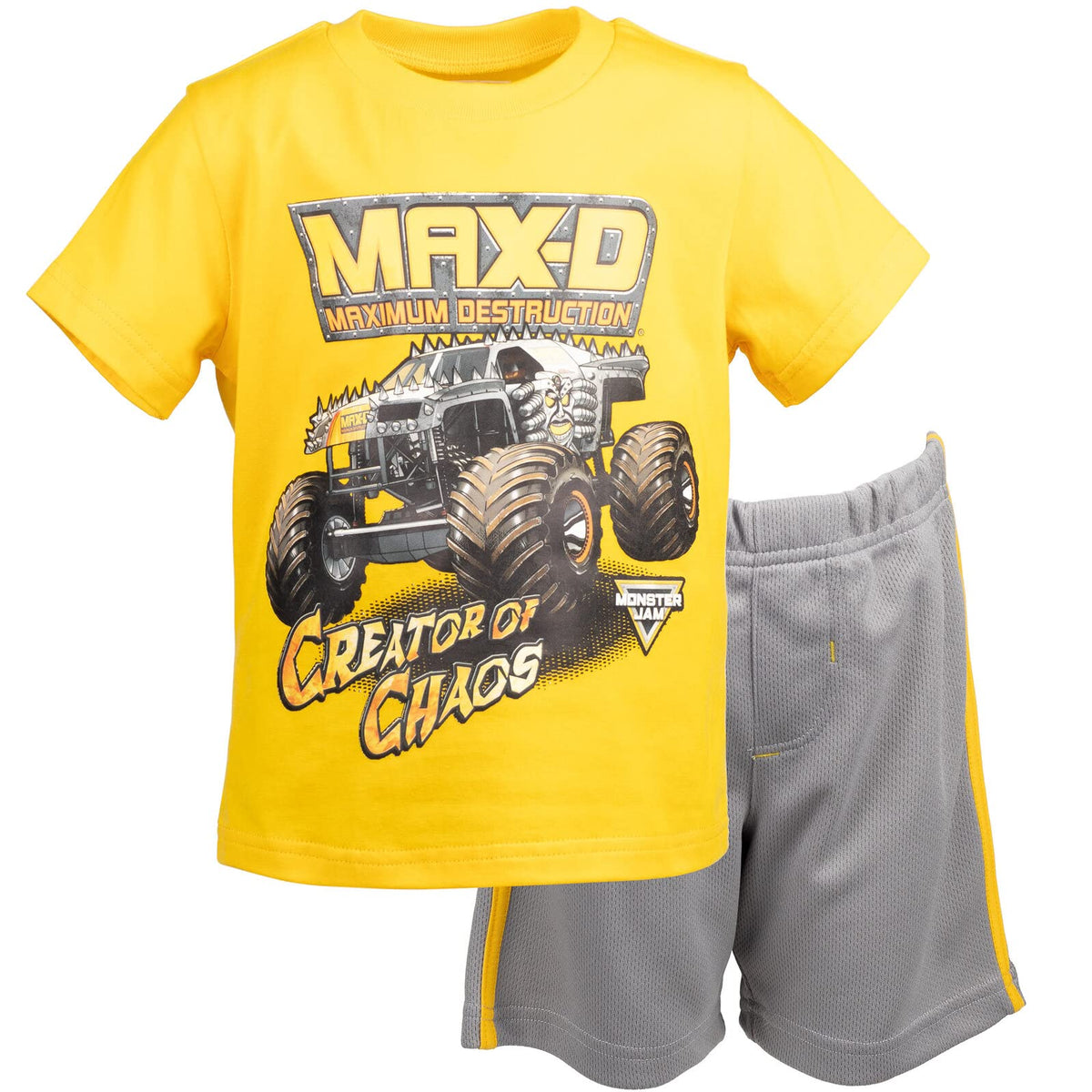 Monster Jam Boys' Athletic 2-Piece T-Shirt and Shorts Set Toddler to Big Kid
