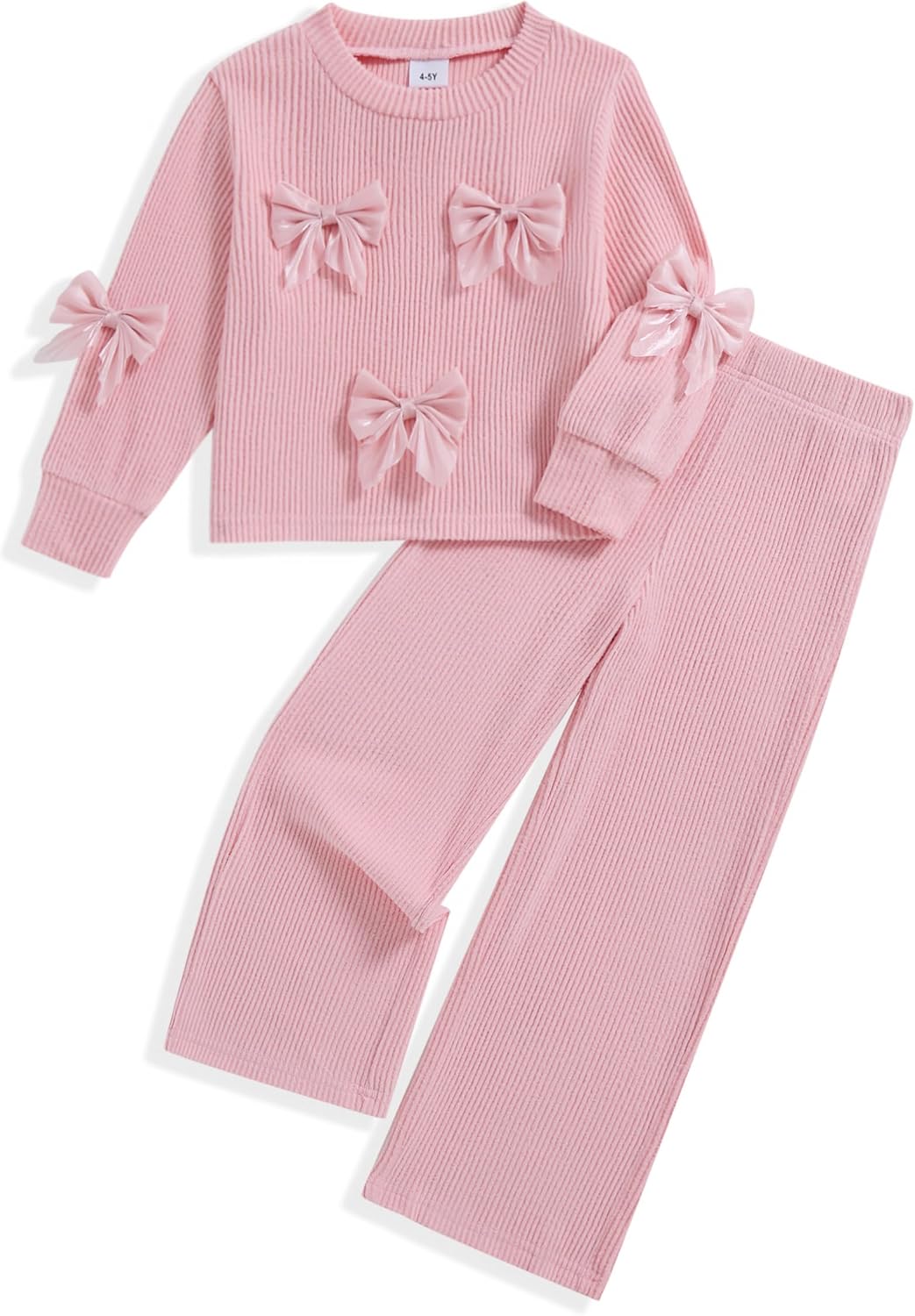 Toddler Girl Clothes 2 Piece Little Girls Bowknot Fall Outfits