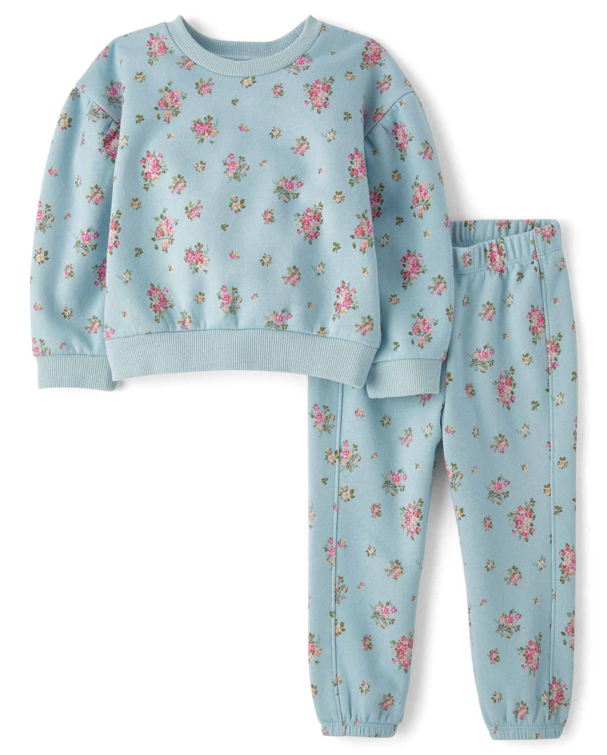 The Children's Place Baby Girls' And Toddler Long Sleeve Active Shirt and Pant, 2 Piece Outfit