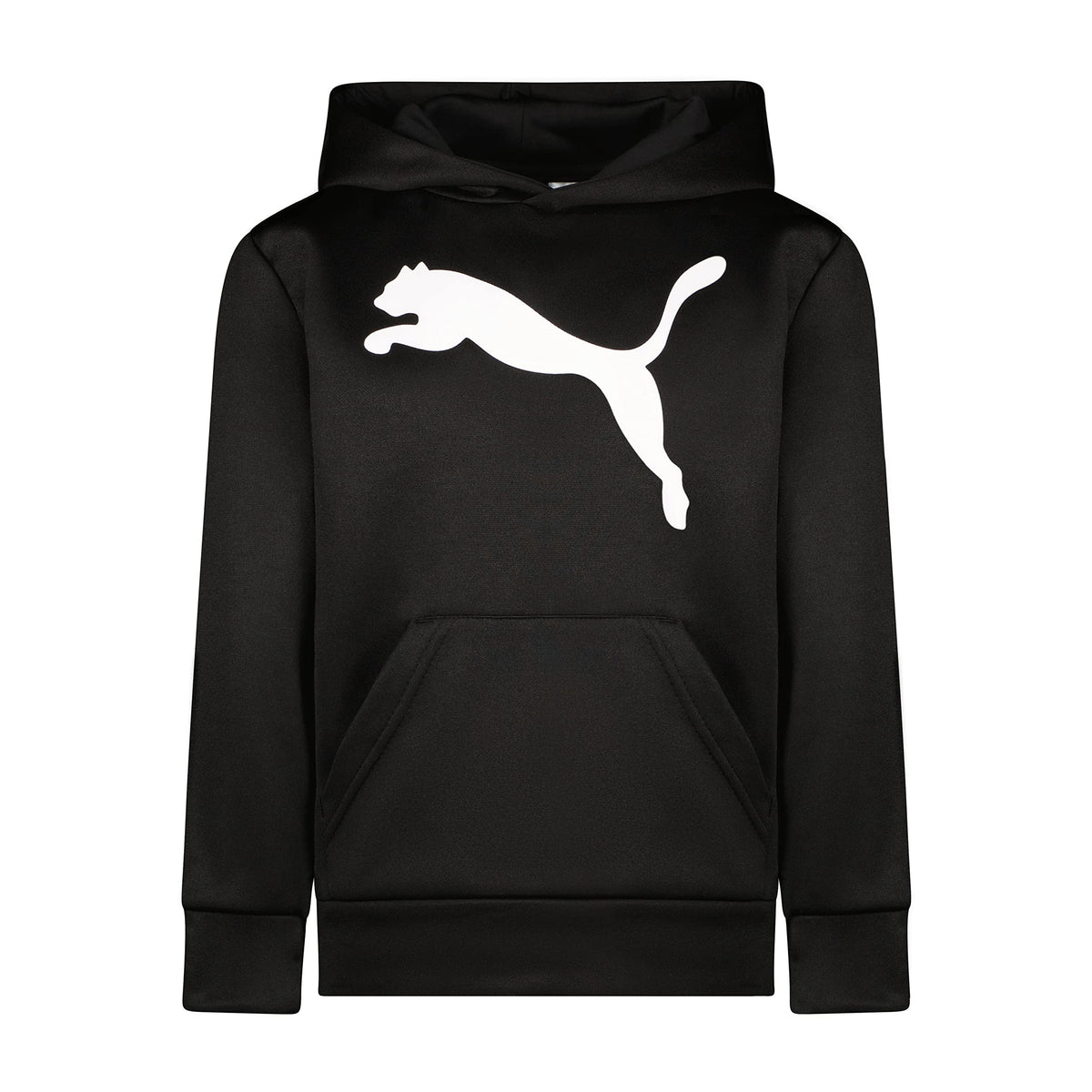 PUMA Boys' Logo Pullover Hoodie, Fleece Sweatshirt, Large Front Pocket