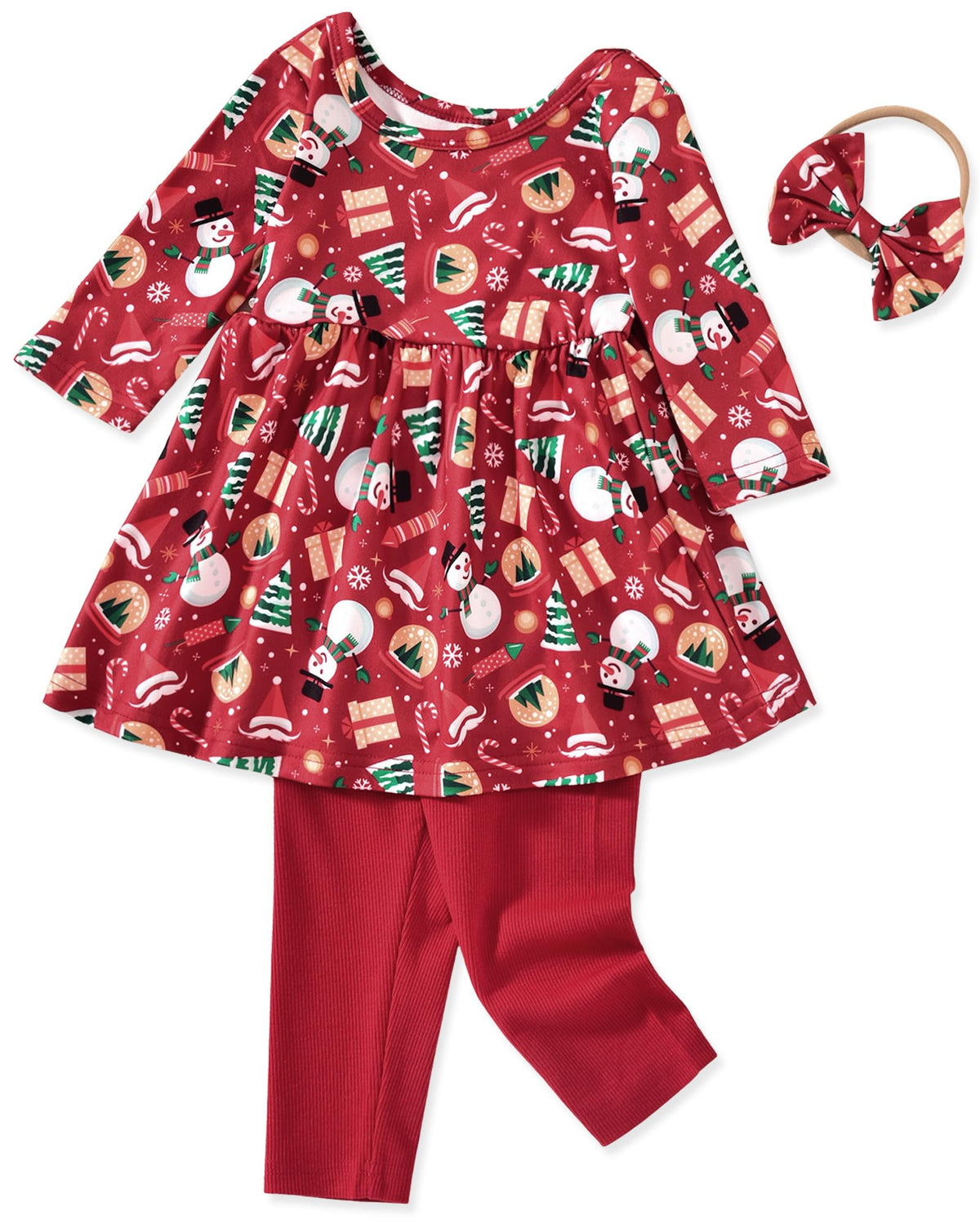 Aalizzwell Toddler Girls Floral Tunic Outfit for Fall Winter