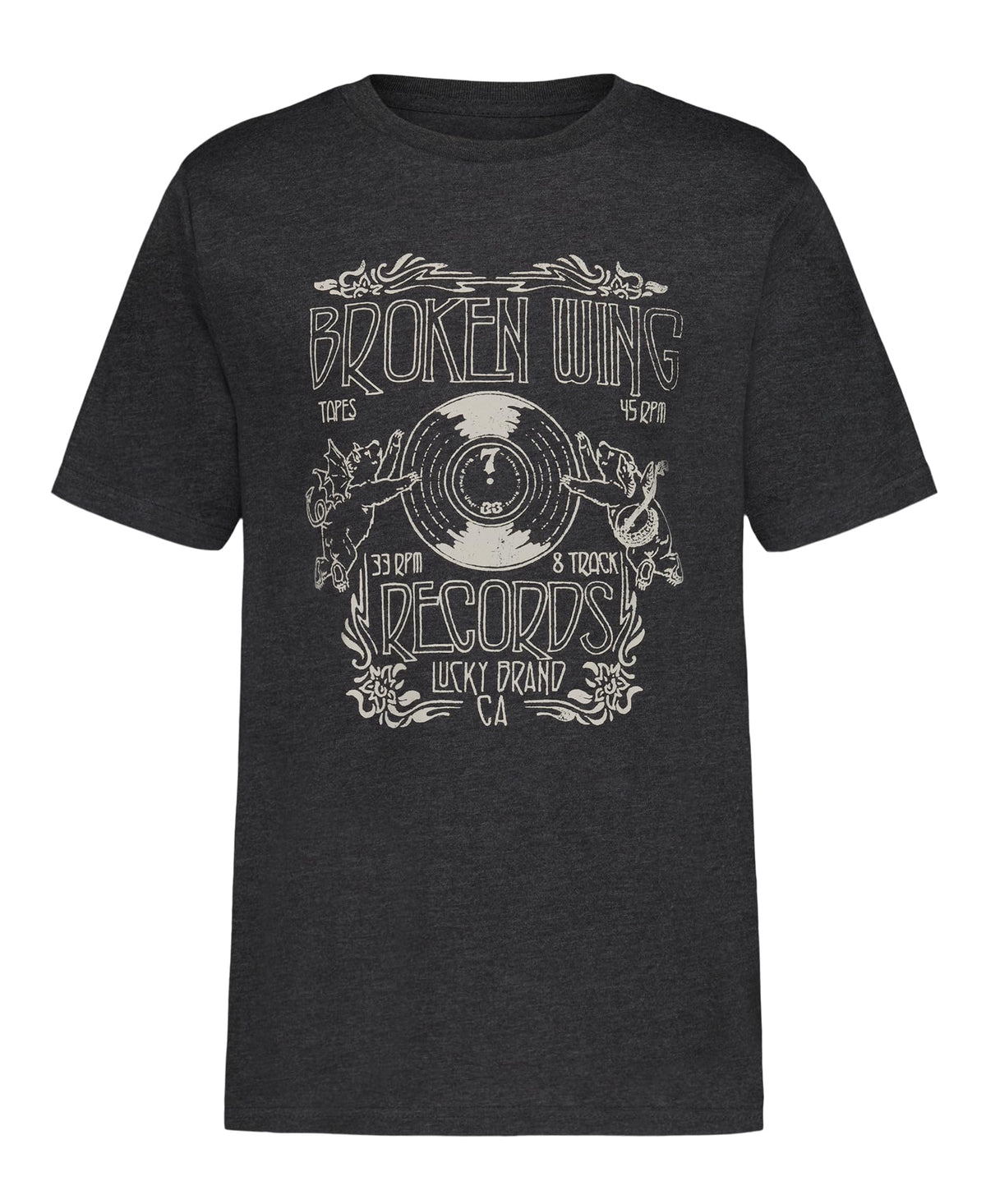 Lucky Brand Boys' Short Sleeve Graphic Crew Neck T-Shirt, Soft, Comfortable, Relaxed Fit