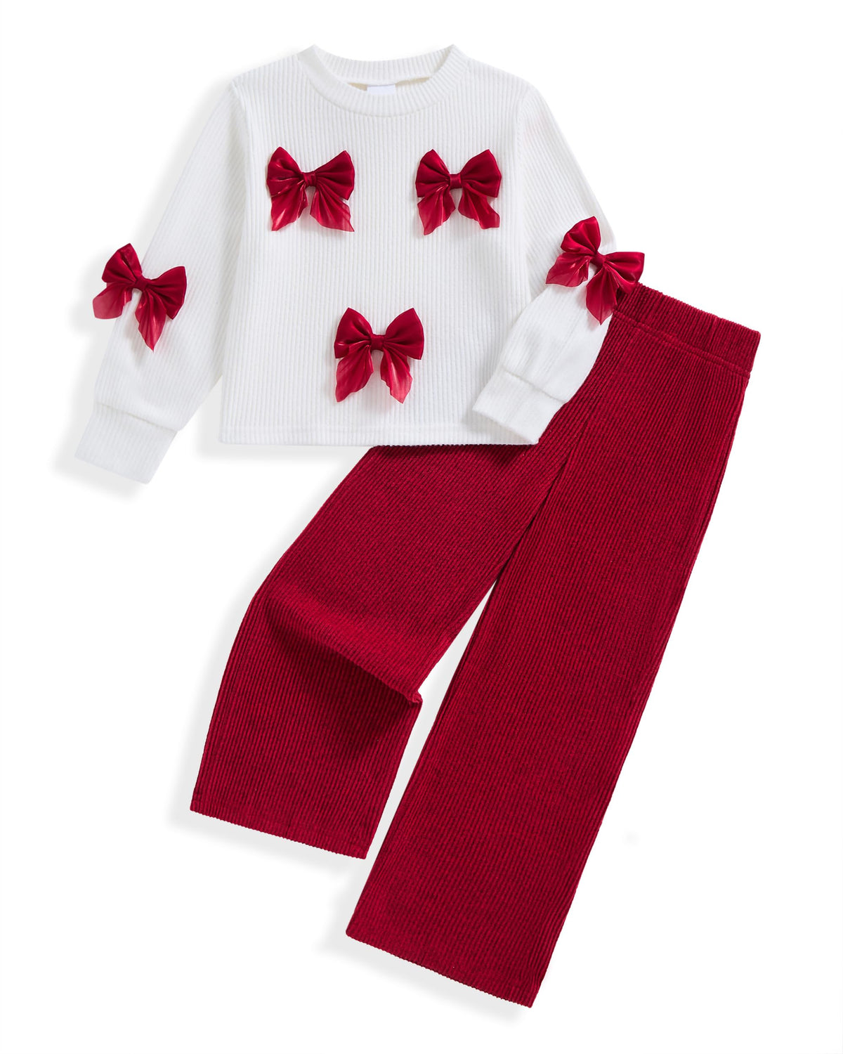 Toddler Girl Clothes 2 Piece Little Girls Bowknot Fall Outfits