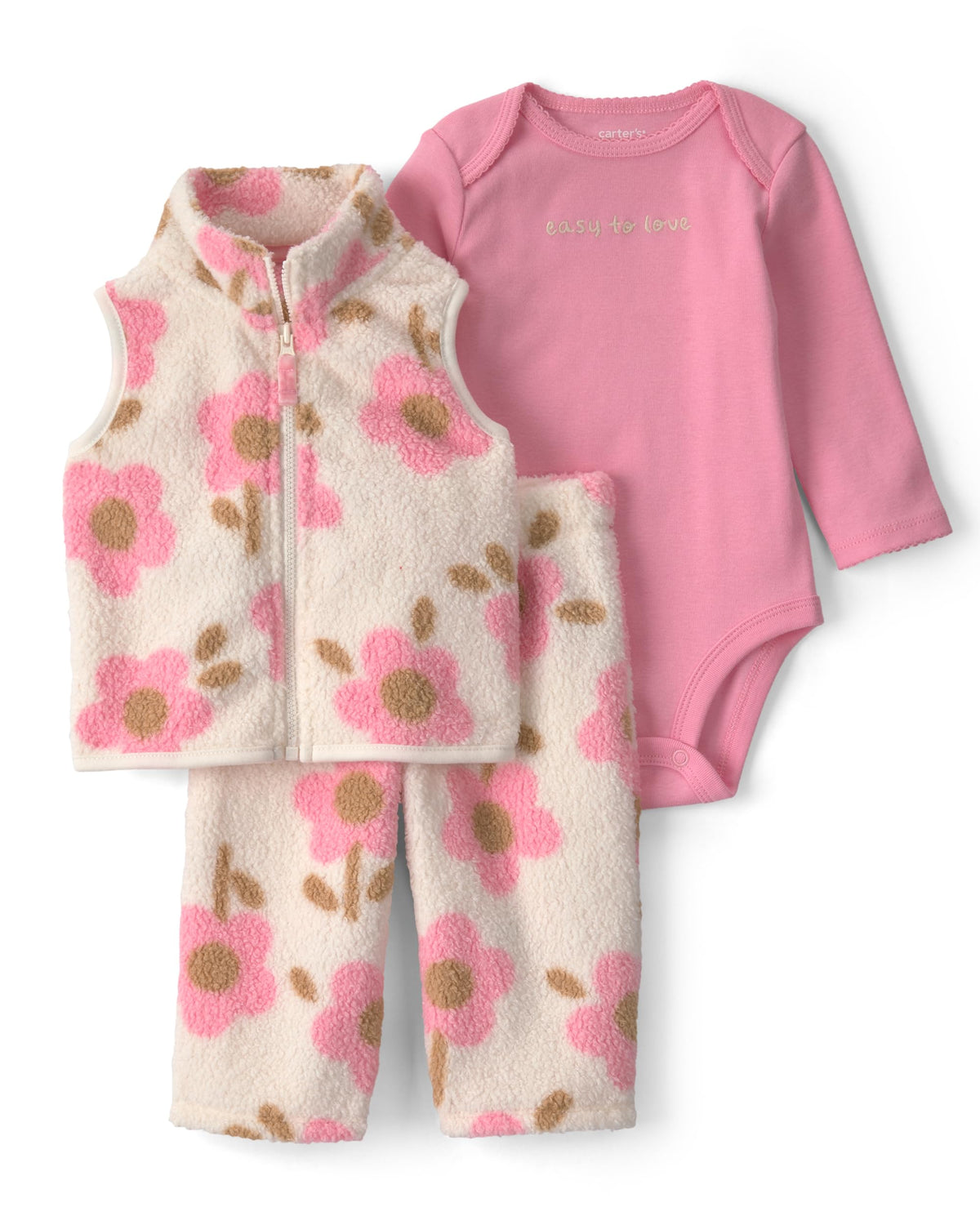 Carter's Baby Girls' 3-piece Bodysuit Pant Sets