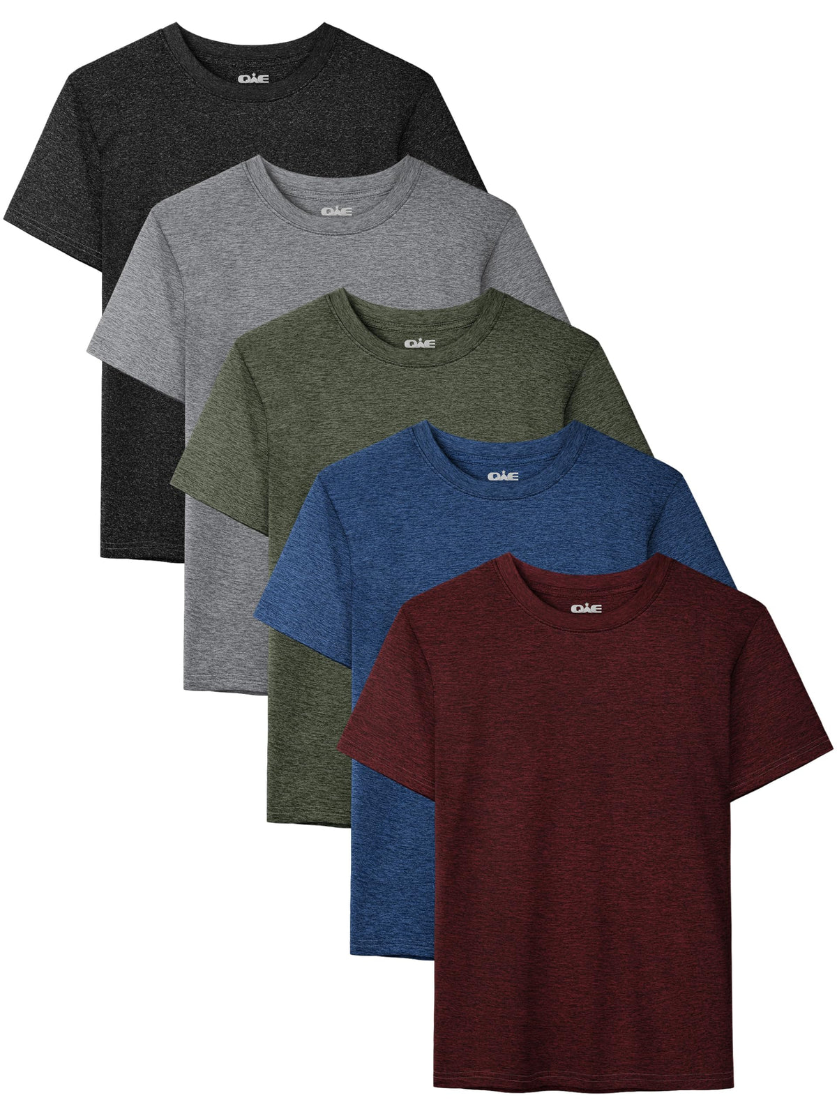 5 Pack Boys Shirts Youth Athletic Dry Fit Shirts Short Sleeve T-Shirt Tops