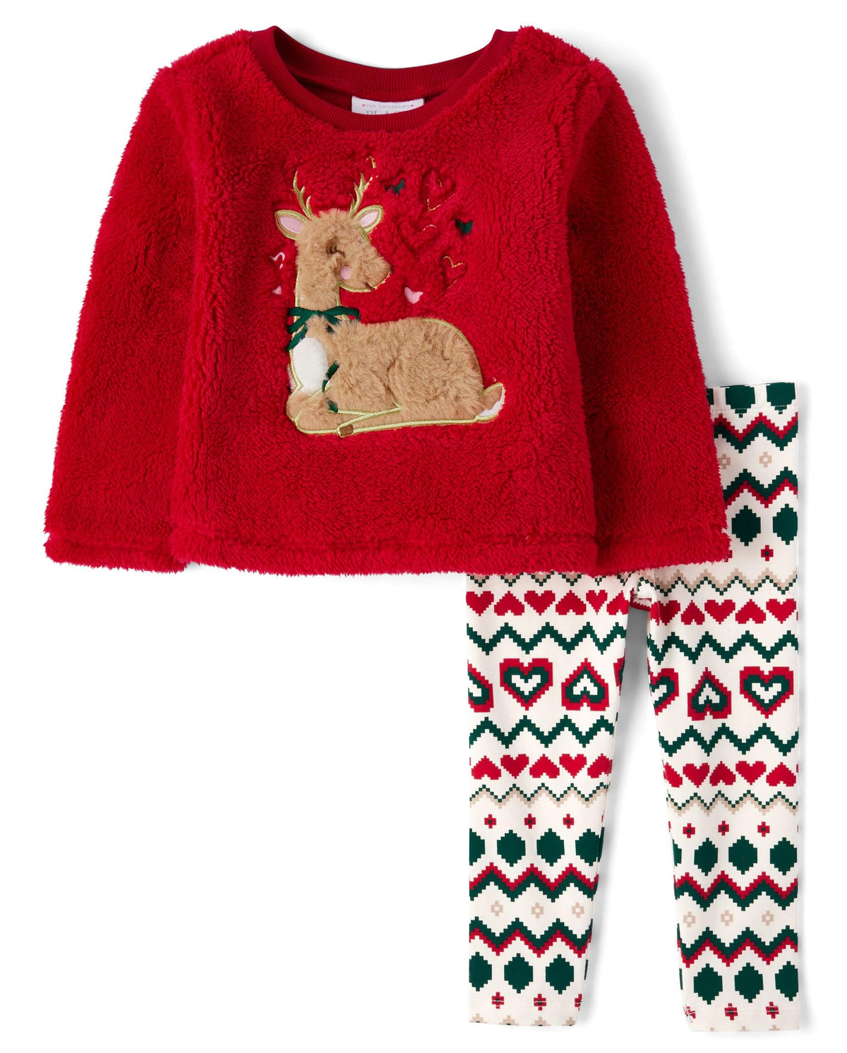 The Children's Place Baby Girls' And Toddler Long Sleeve Active Shirt and Pant, 2 Piece Outfit