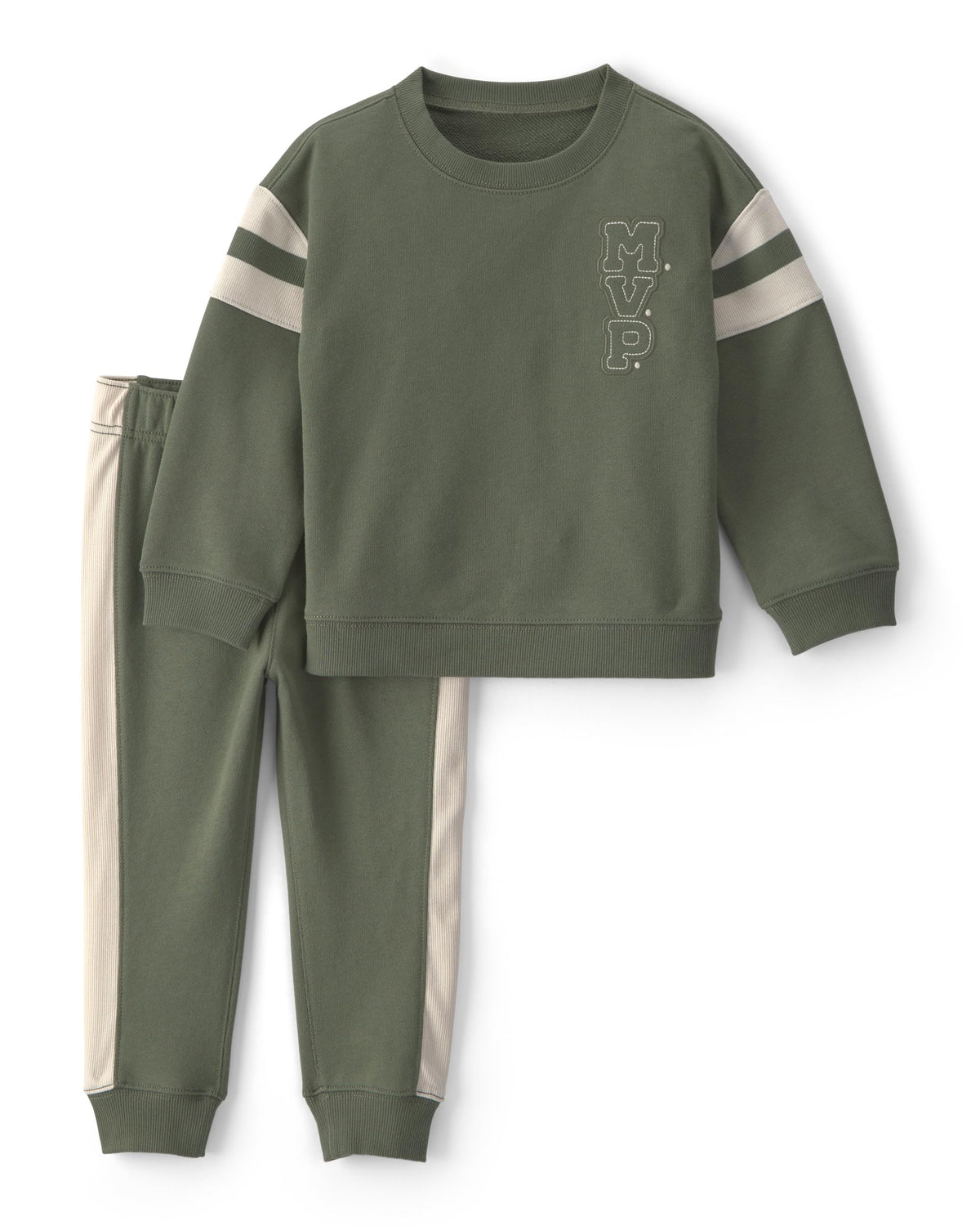 Carter's Baby Boys' 2-piece Pant Set Navy Blue Grey Little Champ Print