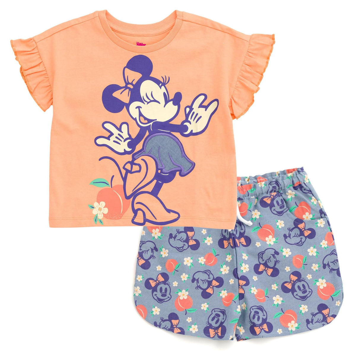 Disney Minnie Mouse Girls' 2-Piece Graphic T-Shirt and Shorts Set