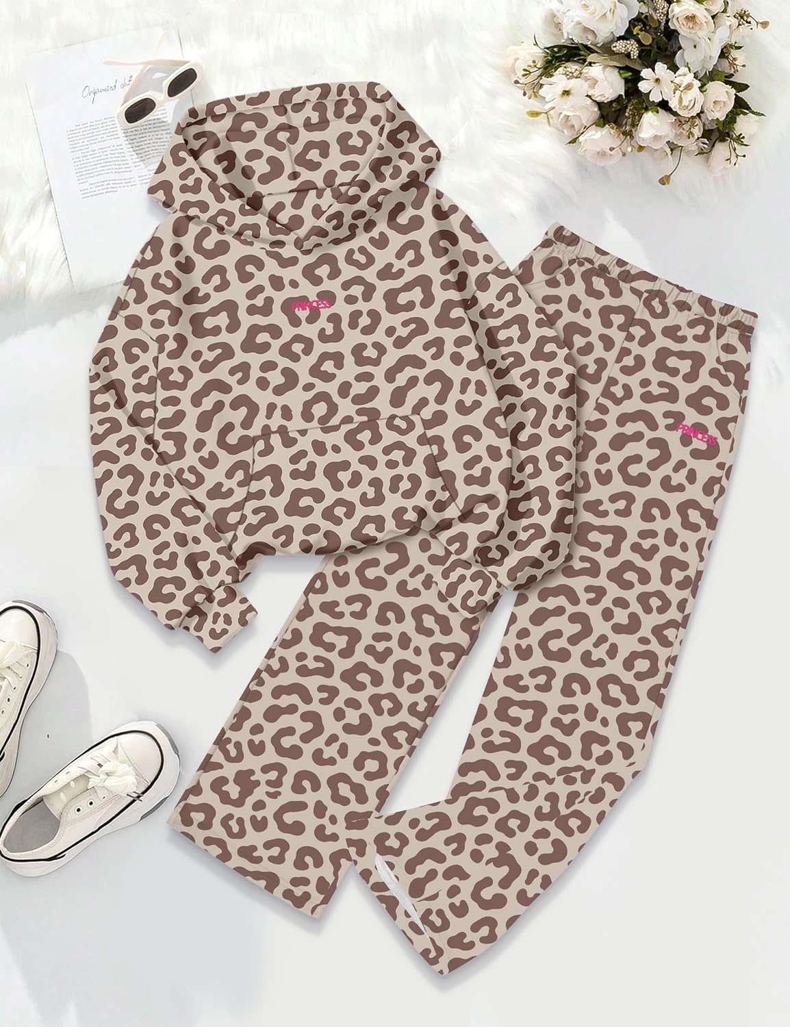 MIGU Girls Clothes 2-Piece Fall Winter Hoodie and Sweatpants Set 6-12 Years